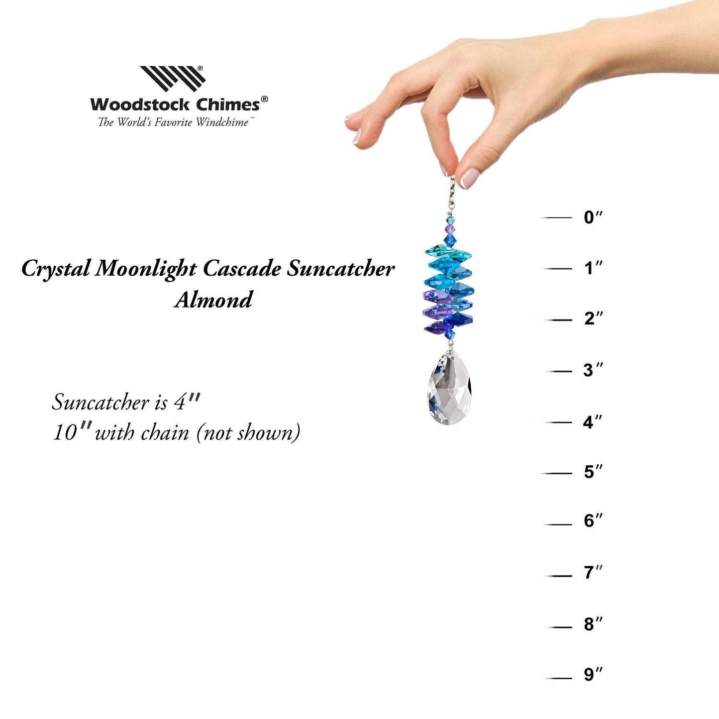 Woodstock Chimes - Crystal Moonlight Cascade™ - Almond