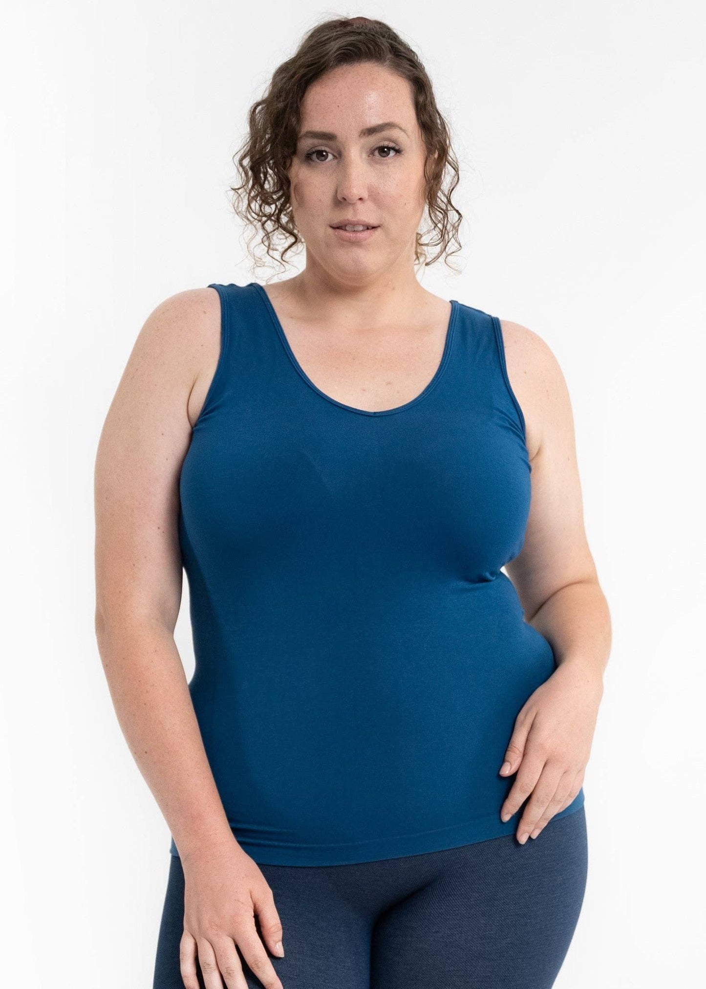 ELIETIAN - Reversible Tank - Curvy Fit: Teal
