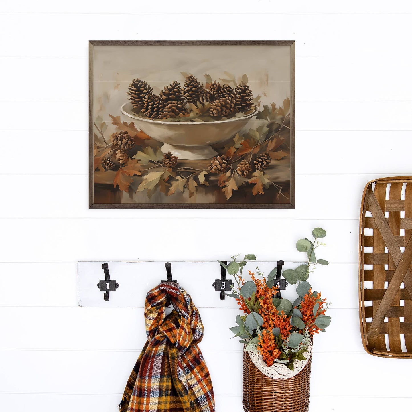 Kendrick Home - Pinecones Fall Centerpiece: 20 x 16 x 1.5