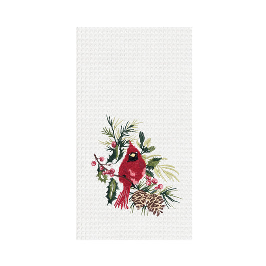 C&F Home - Christmas Male Cardinal Botanical Kitchen Towel