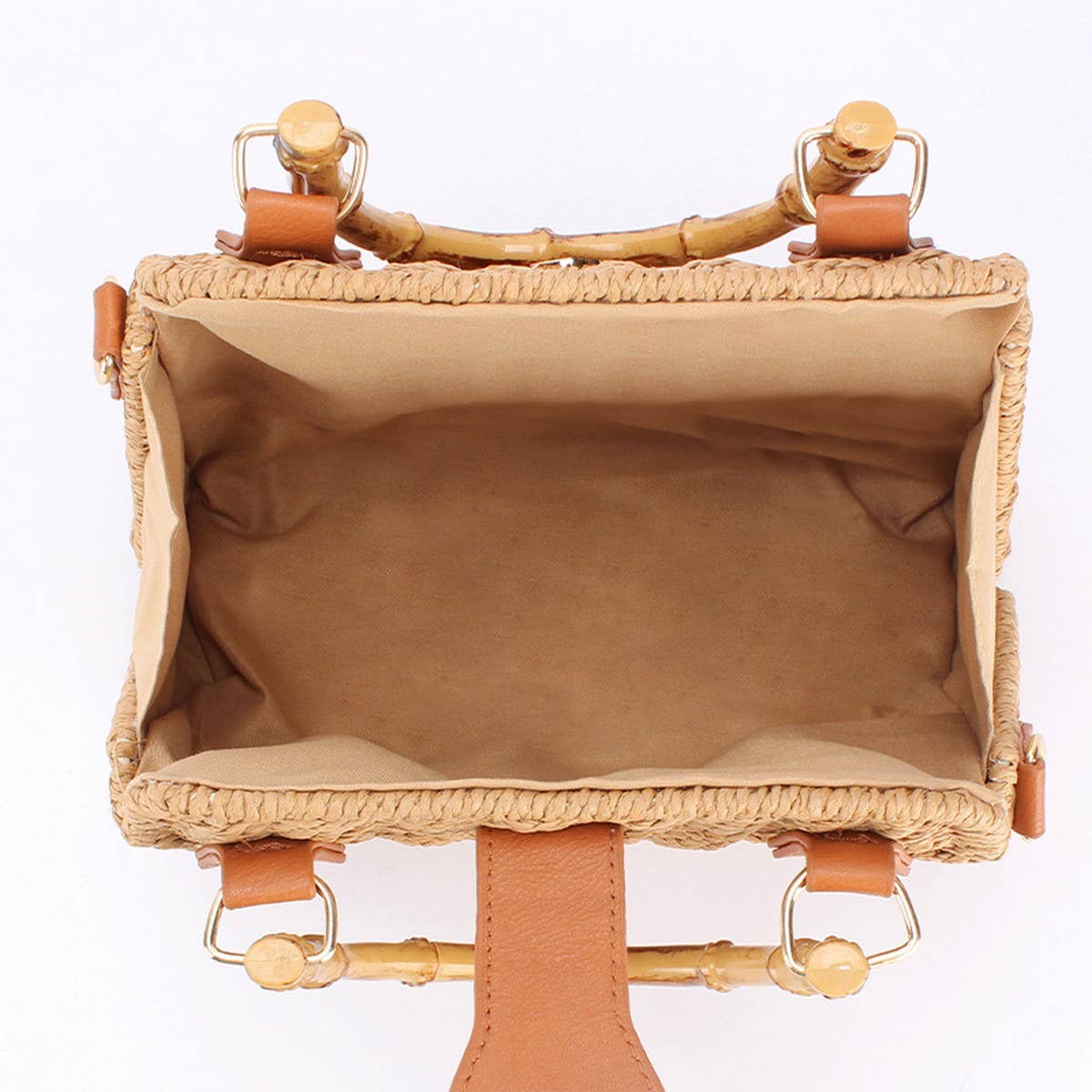 ACCITY - HIGH-END RETRO TEXTURED SHOULDER STRAW BAG_CWAB4694: CAMEL / (OS) 1