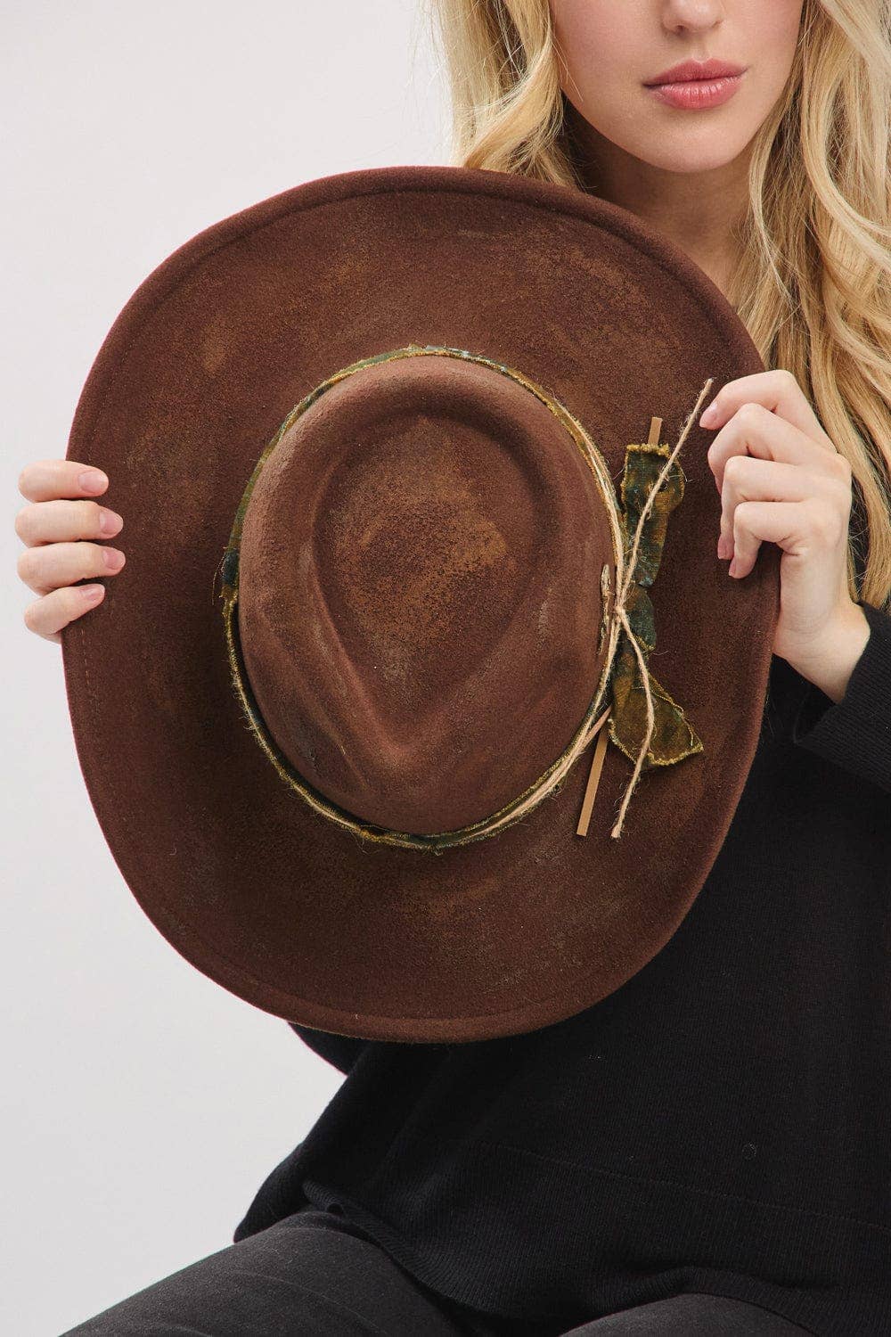 MiMi Wholesale - MH0245 Belle Heritage Worn Shapable Cowboy/Fedora Hat