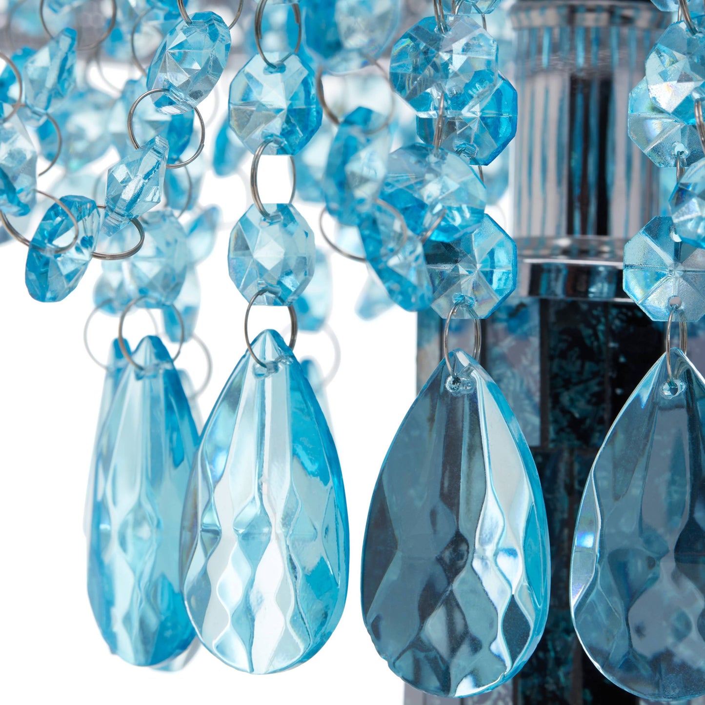 River of Goods - 21.75" Silver & Turquoise Ombre Glass Table Lamp