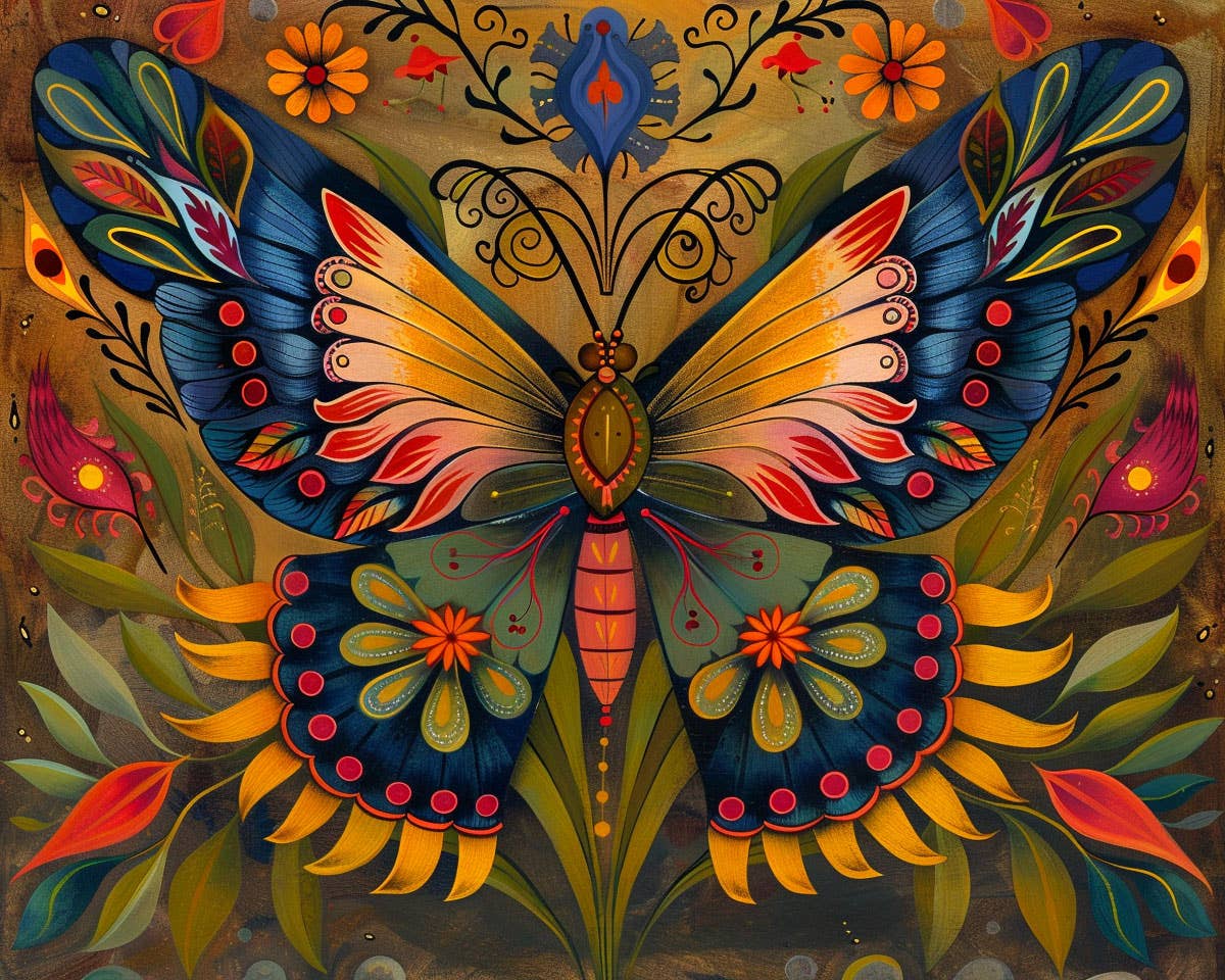 Mowbi - Boho Style Butterfly 8”x10” Art Print