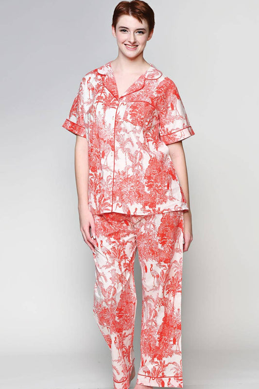 Sevya Handmade - Shanti Pajama Set: L/XL / Red & White