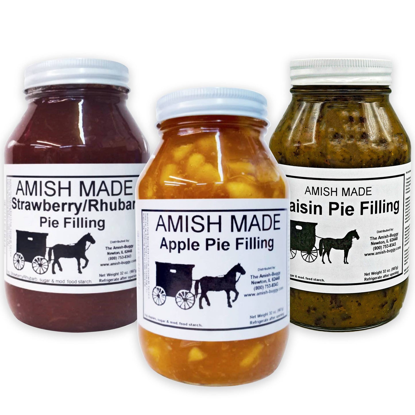 Arndt's Fudgery LLC - Amish Pie Filling - 32 Oz Jar: Blueberry