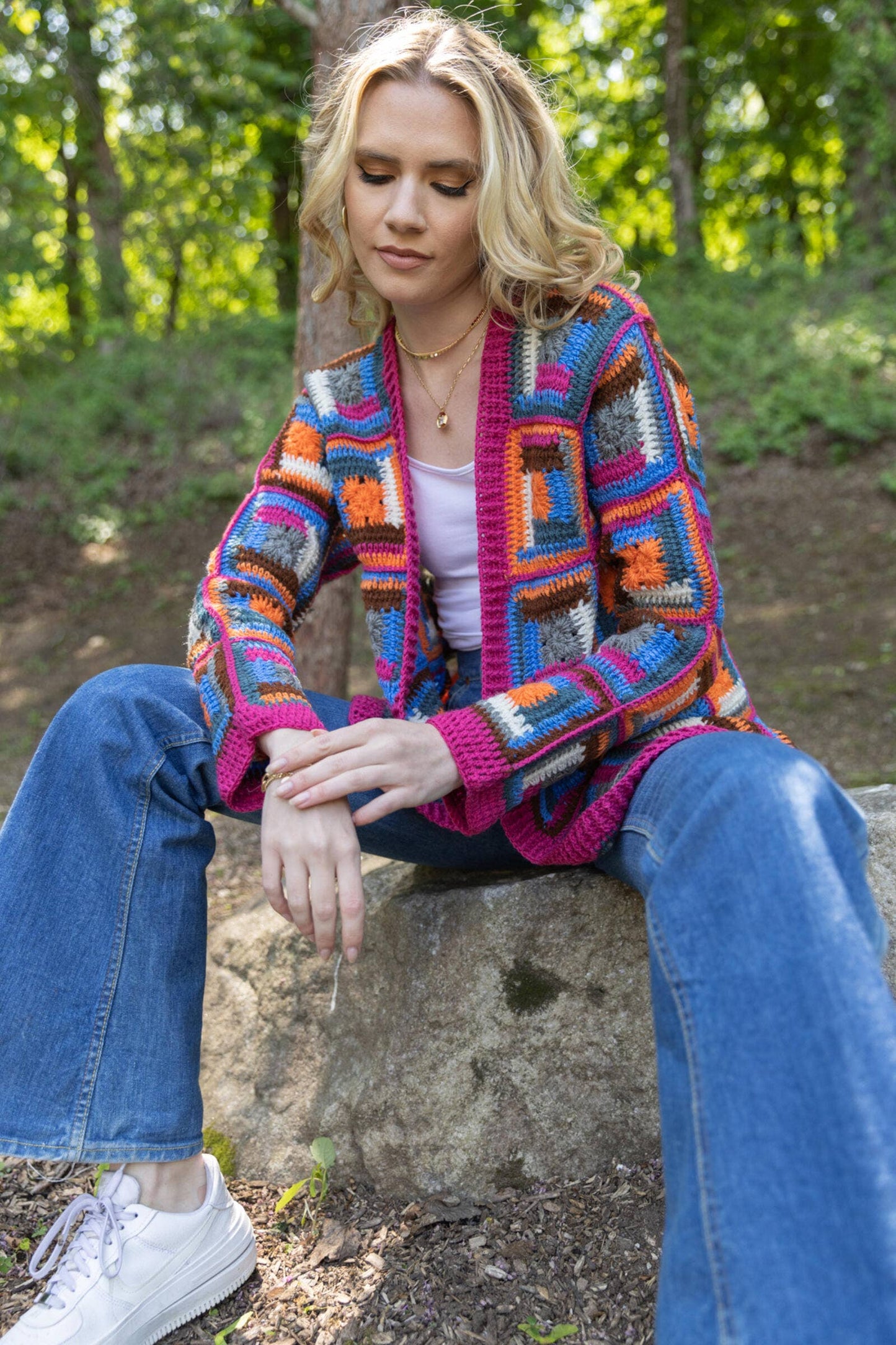 SAACHI - Marrakesh Crochet Short Jacket: Fuchsia