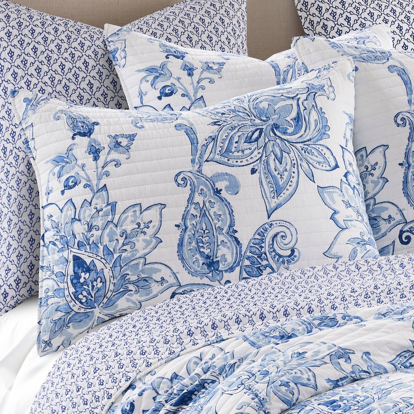 Levtex Home - Bennett Quilt Set: Blue / Full/Queen