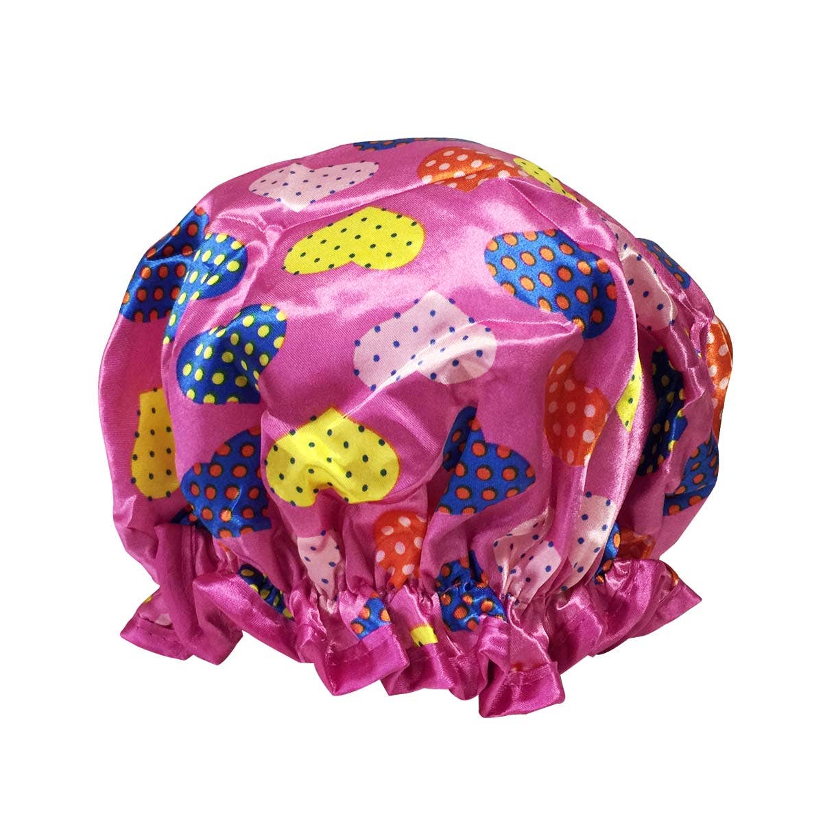 Wrapables.com - Wrapables Trendy Satin Shower Cap: Black and White Dots