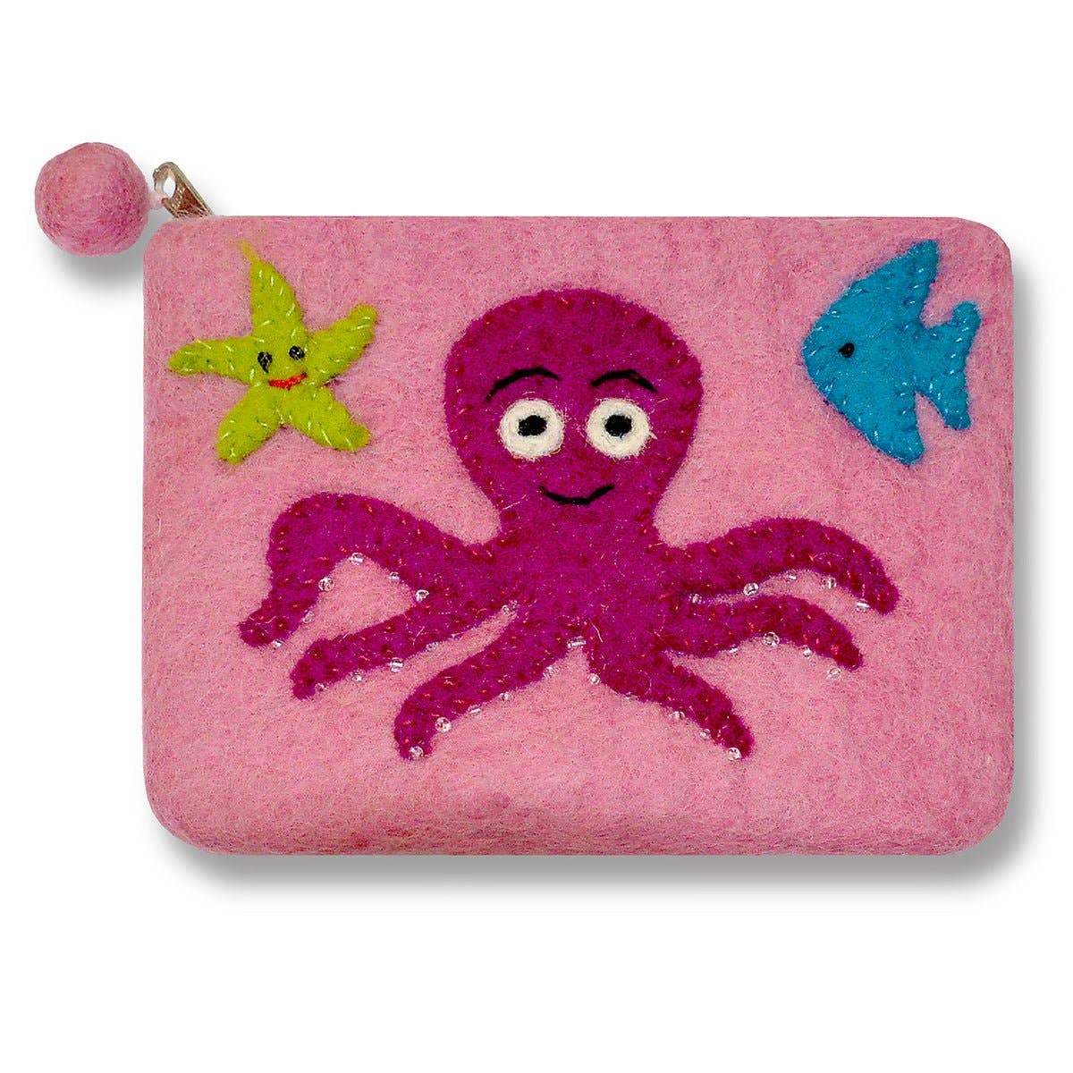 BNB Crafts Inc. - Octopus Design Coin Purse: Green