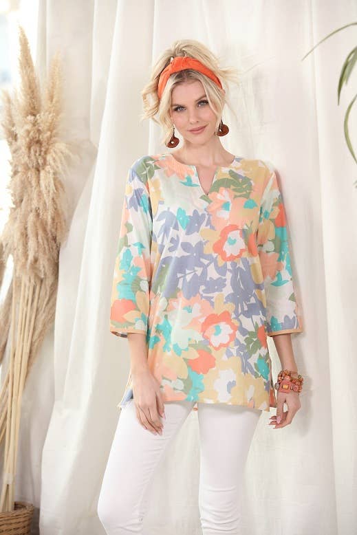 KikiSol - Muted Brasilia KikiSol Tunic: XXL