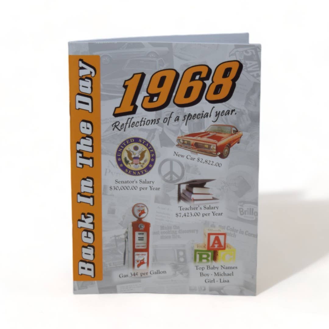 3 Oak Publishing / Back In The Day - 1968 Back In The Day Greeting Card / Booklet (envelope inclu
