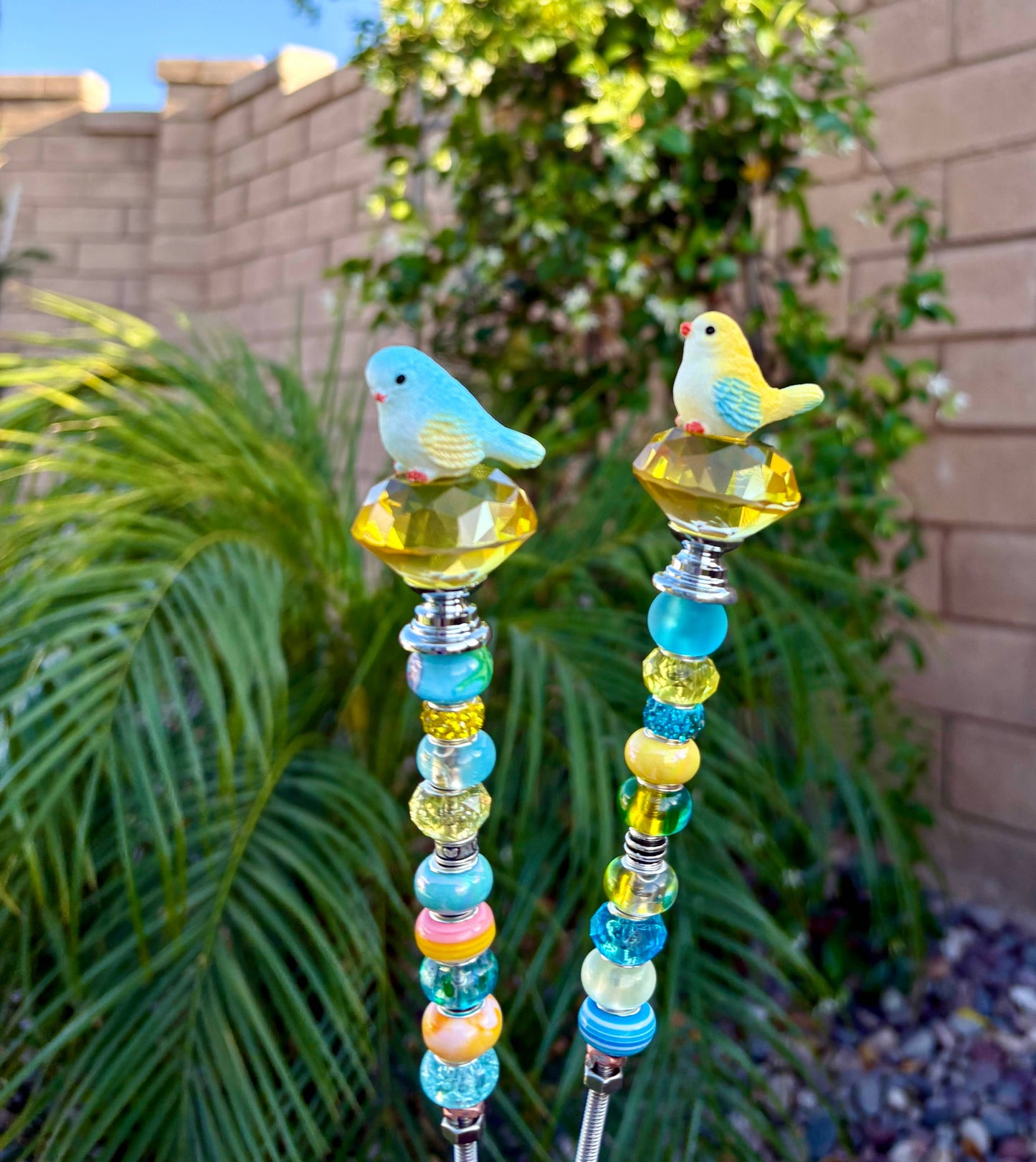 Sea of Bliss Shop - Small Yellow Bird Garden and Plant Stakes