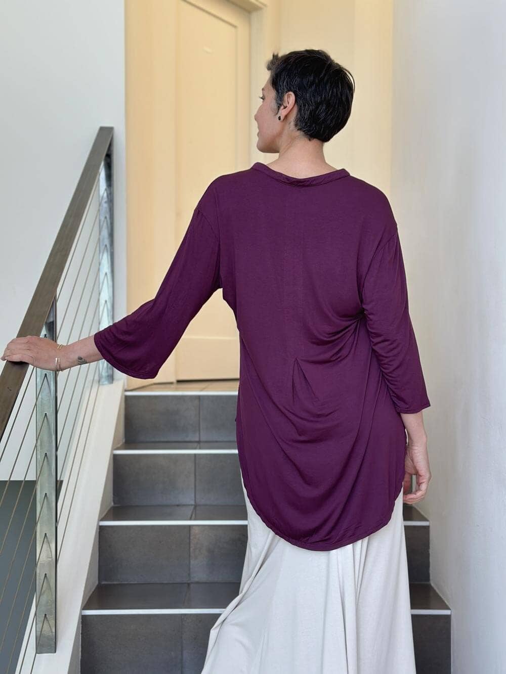 CARAUCCI - Kurta Tunic: Teal / One Size