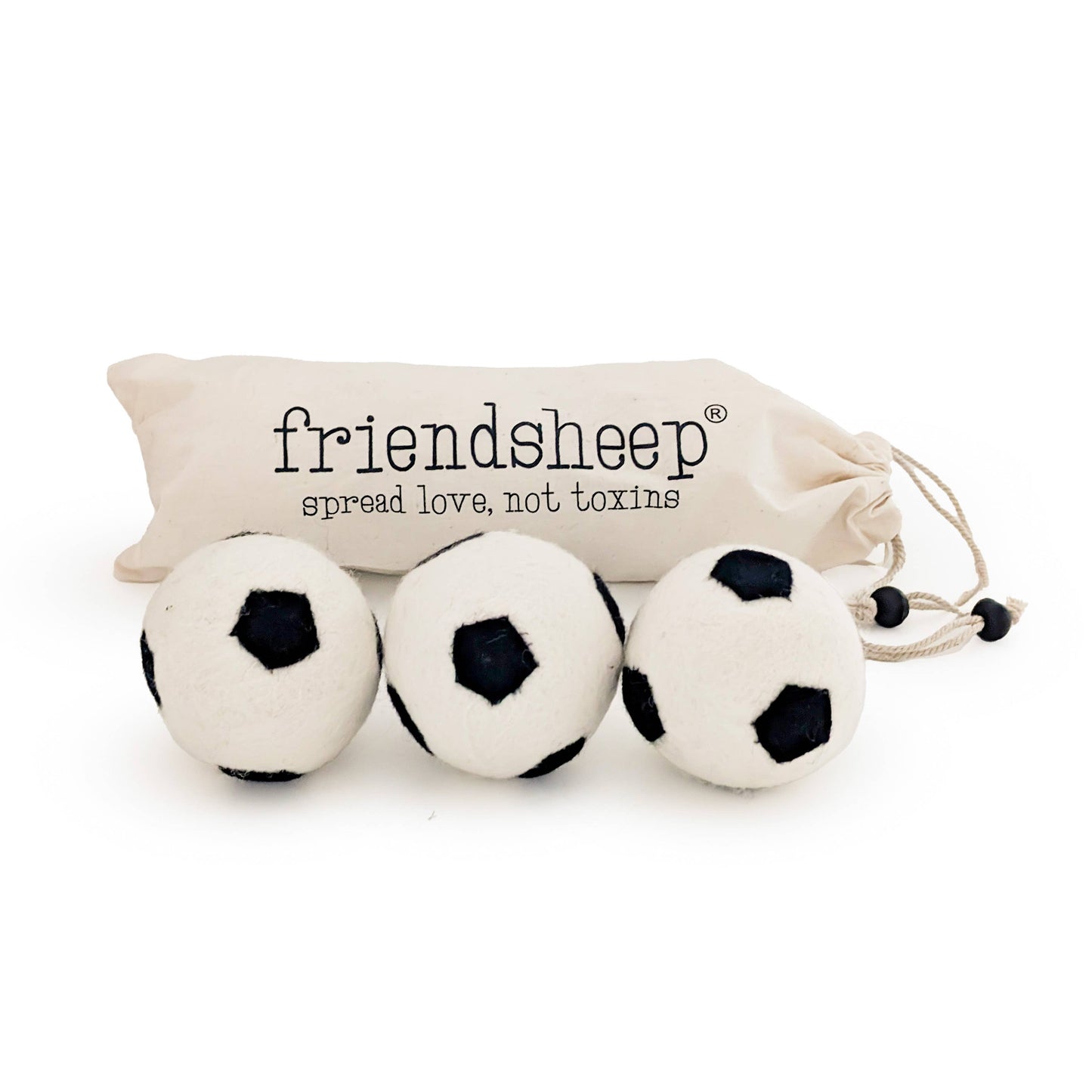 Friendsheep - Soccer Eco Wool Dryer Balls - WORLD CUP: PACKAGE FREE
