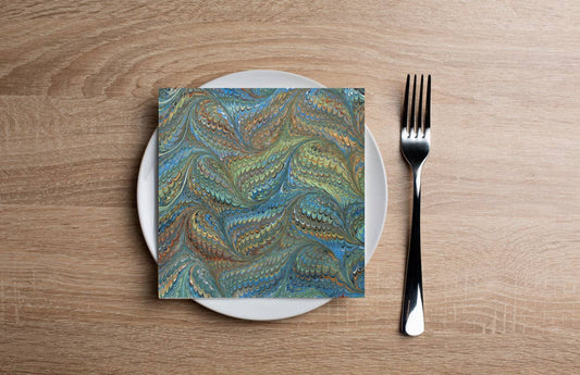 Altoonastore - Marble Wallpaper - Water Cocktail Napkin