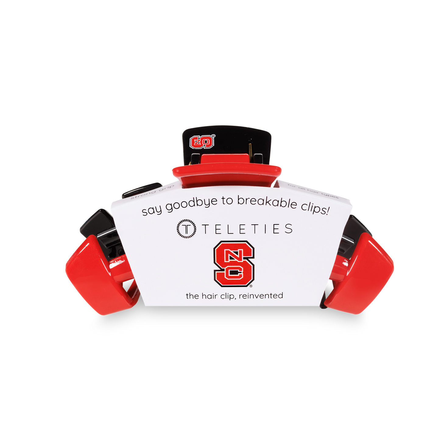 TELETIES - Classic College Hair Clip | Medium | N.C. State Univ.