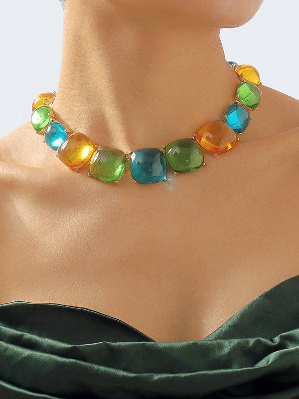 UZ Wholesale Store - Geometric Necklaces Accessories Dainty Necklace: GRAY / One_size