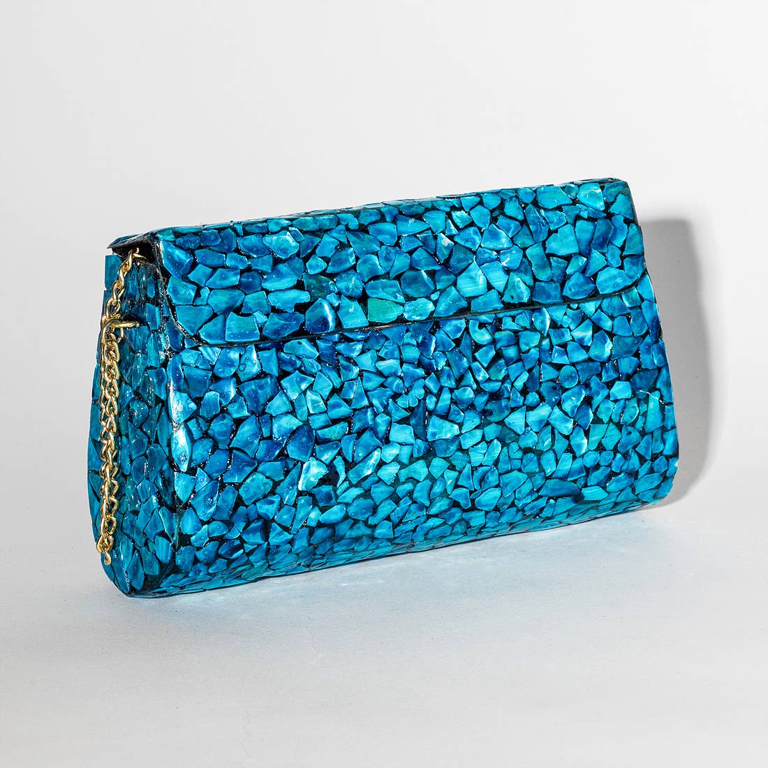 Gypsie Jane - Vintage aqua tile metal bag: BLUE / ONESIZE