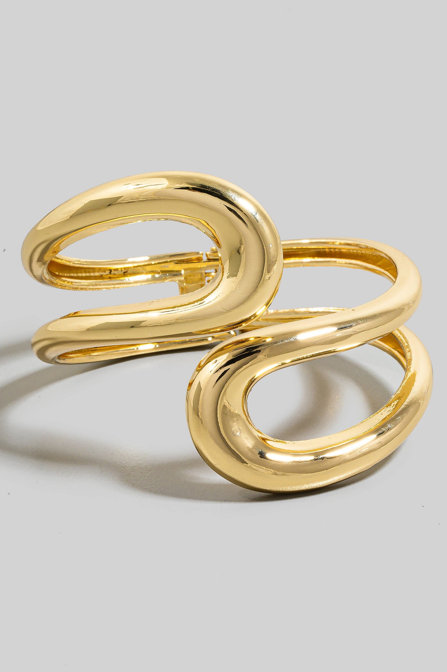 The Looks by Fame Accessories - Looped Wire Hinge Bangle Bracelet: G