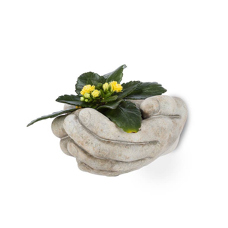Abbott - Cupping Hands Wall Planter-6.5"W-1338