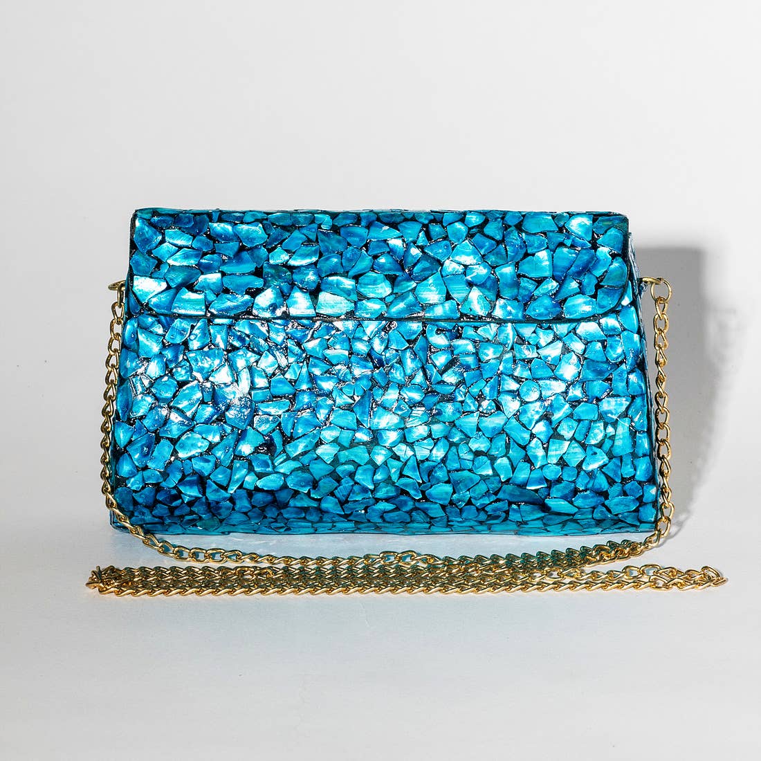 Gypsie Jane - Vintage aqua tile metal bag: BLUE / ONESIZE