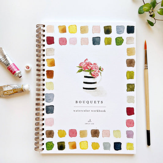 emily lex studio - Bouquets watercolor workbook presale