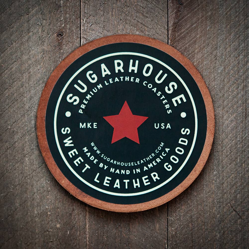 Sugarhouse Leather - It's all Good Leather Coaster