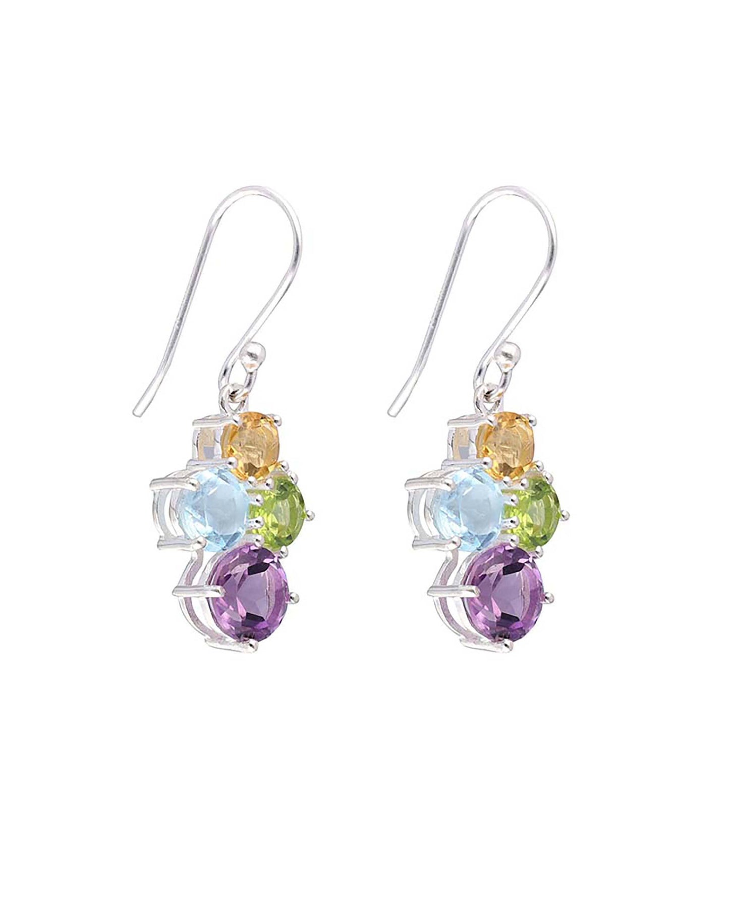 Tiramisu - 925 Sterling Silver Multi Gemstone  Earring