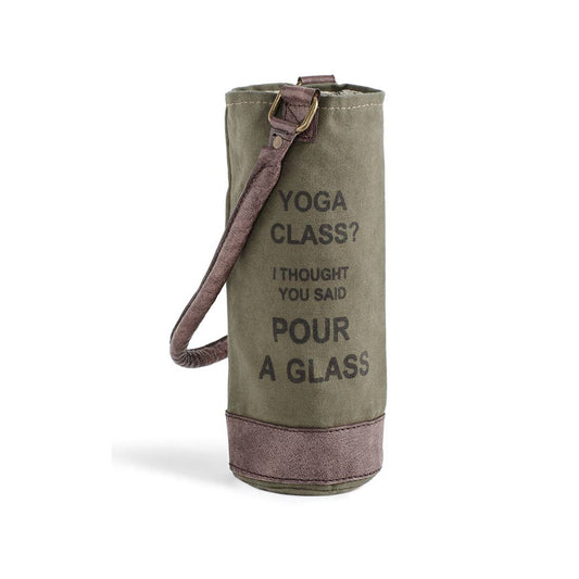 Mona B. - Yoga Up-Cycled Canvas Wine Bag M-3932