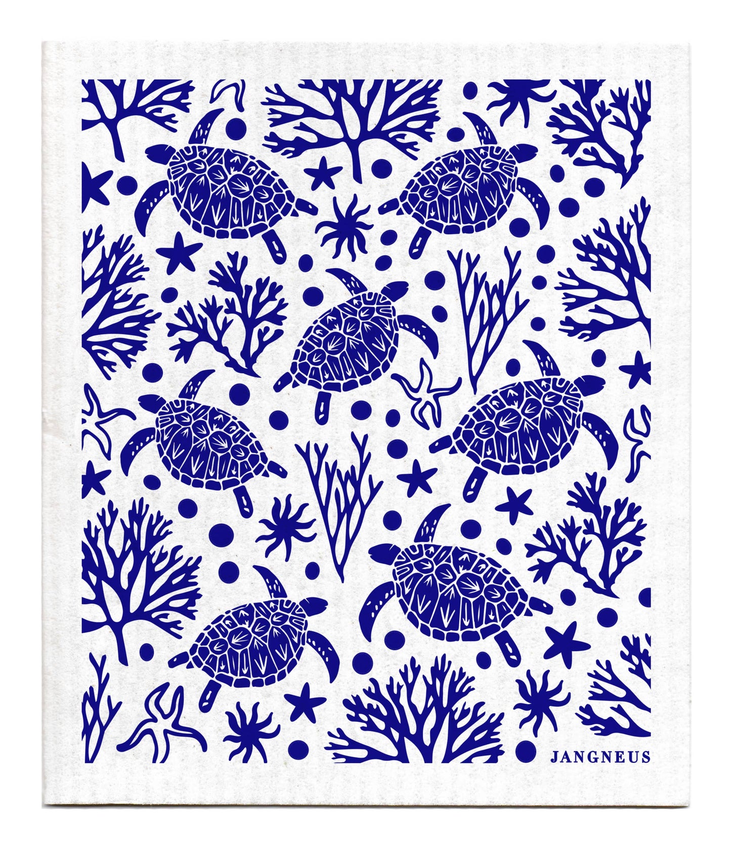 Jangneus - Swedish Dishcloth - Turtle - Blue: Blue