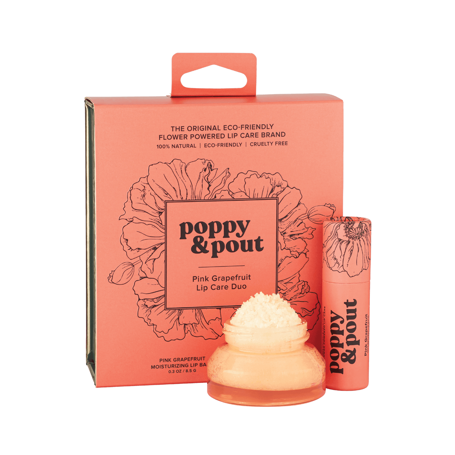 Poppy & Pout - Lip Care Duo, Pink Grapefruit