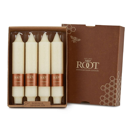 ROOT Candles - ROOT Timberline Collenette Taper Candles: Ivory / 7 inch