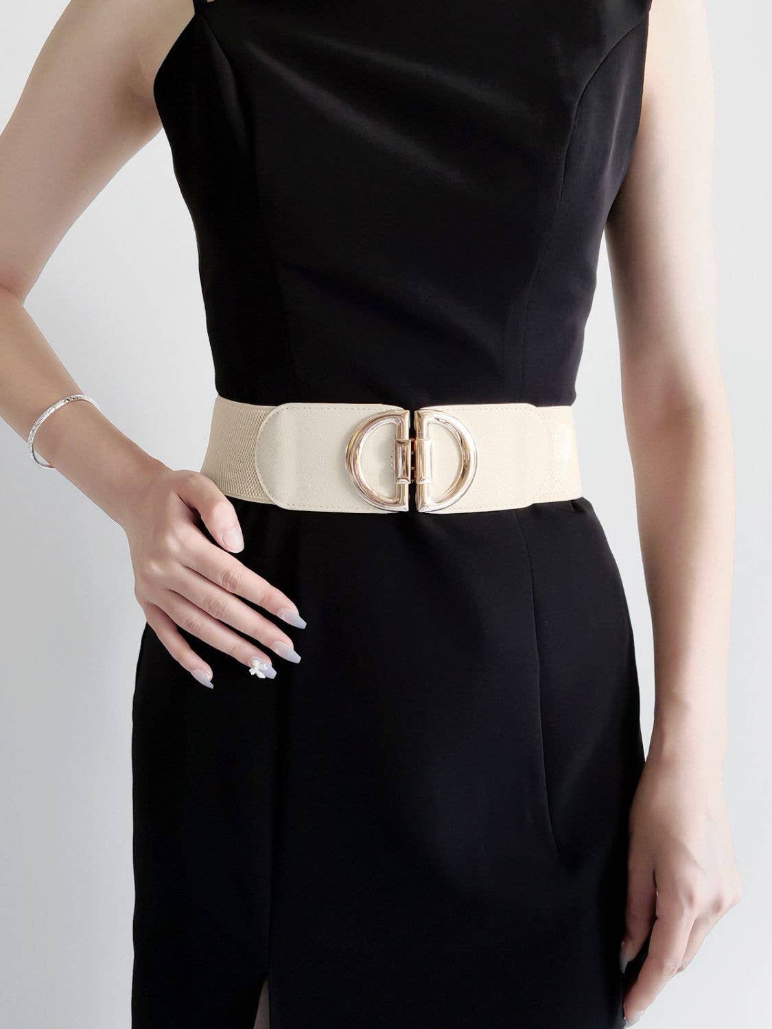 Kustom Kreations Goods - D Buckle Elastic Belt: Black / One Size