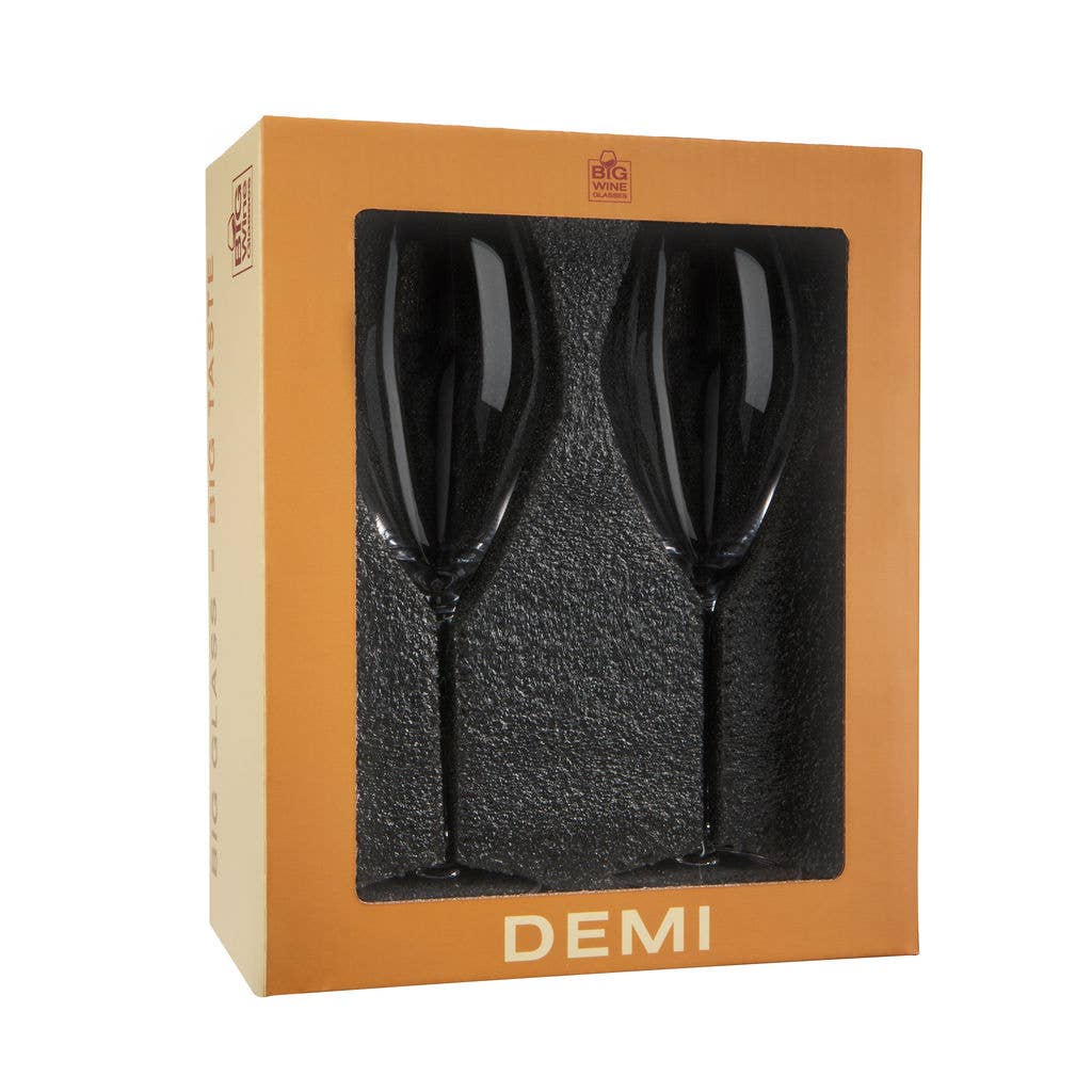 Big Wine Glasses - DEMI - Oversized Champagne Glasses (Set of 2)