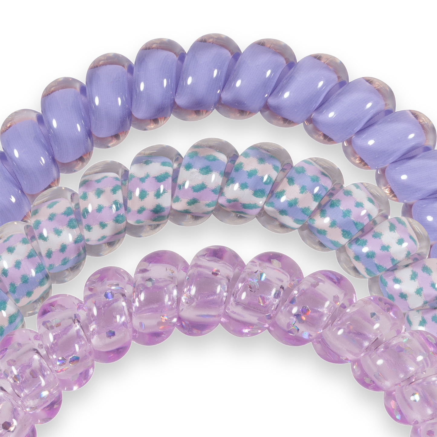 TELETIES - Spiral Hair Coils | Small | Lavender Mist