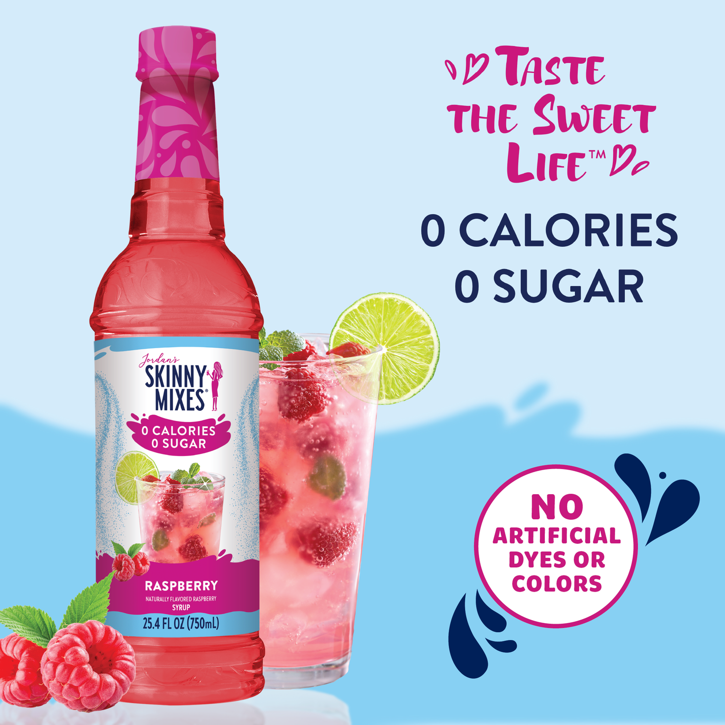 Jordan's Skinny Mixes - Sugar Free Raspberry Syrup