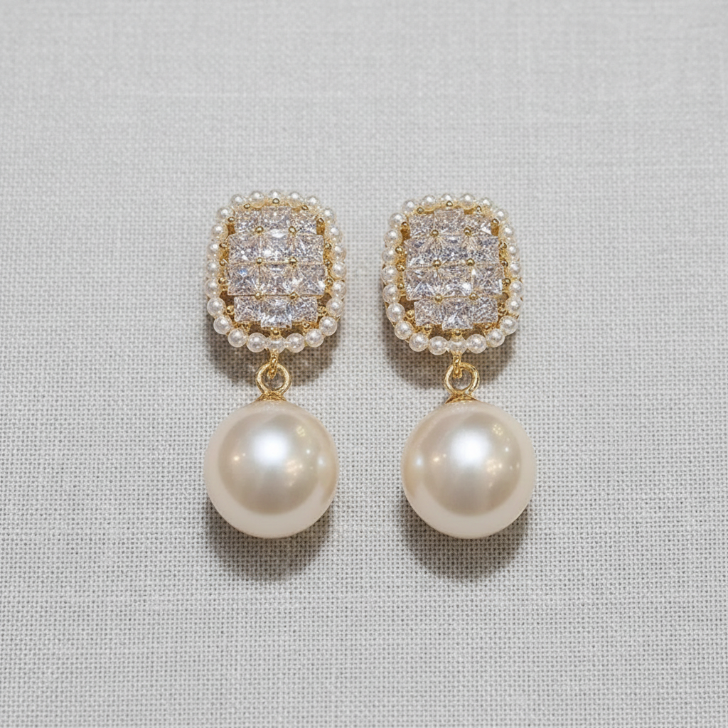 camilla dovey - Elegant Pearl Drop Earrings