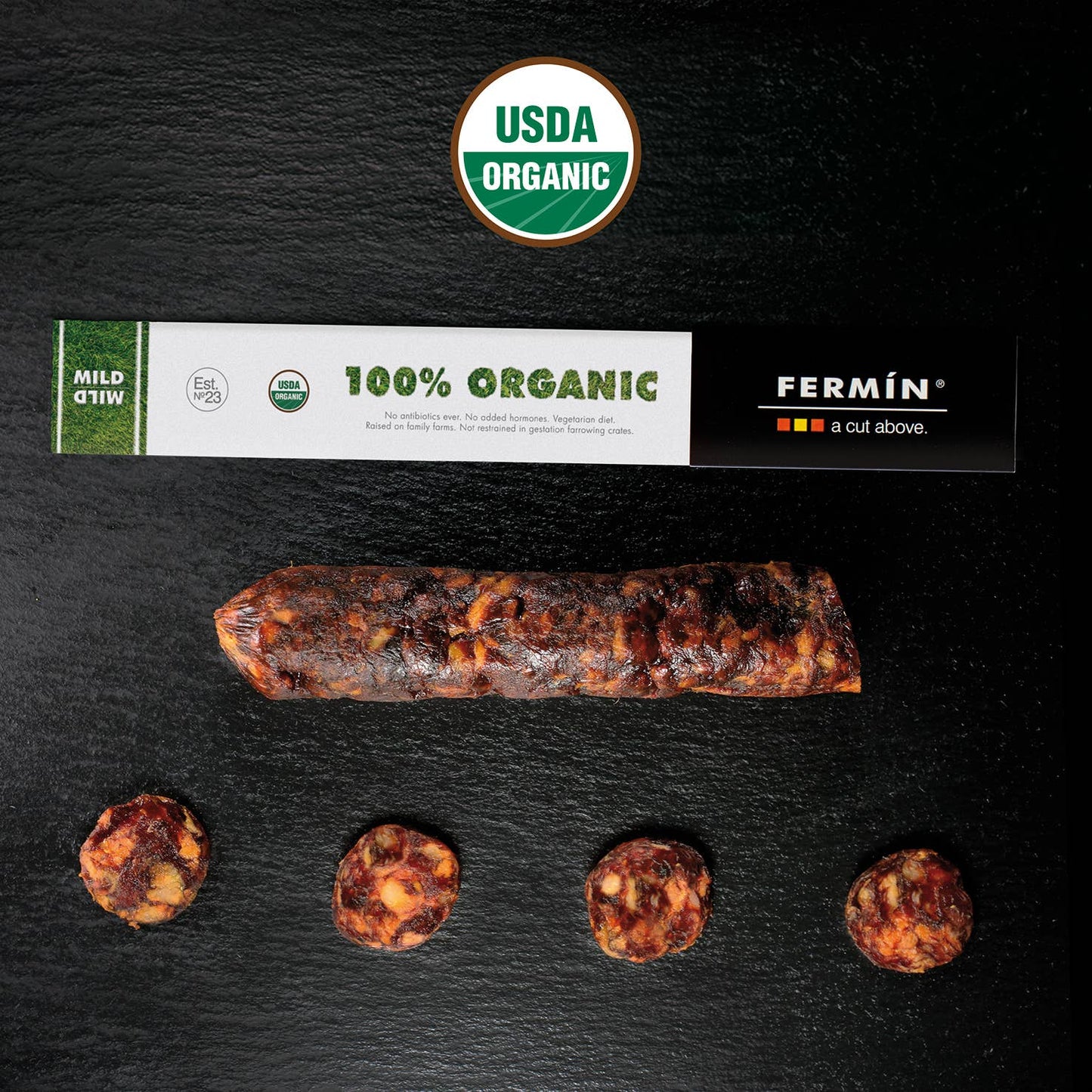LA JAMOTECA - Acorn Fed 100% Iberico dry cured Chorizo. USDA Organic