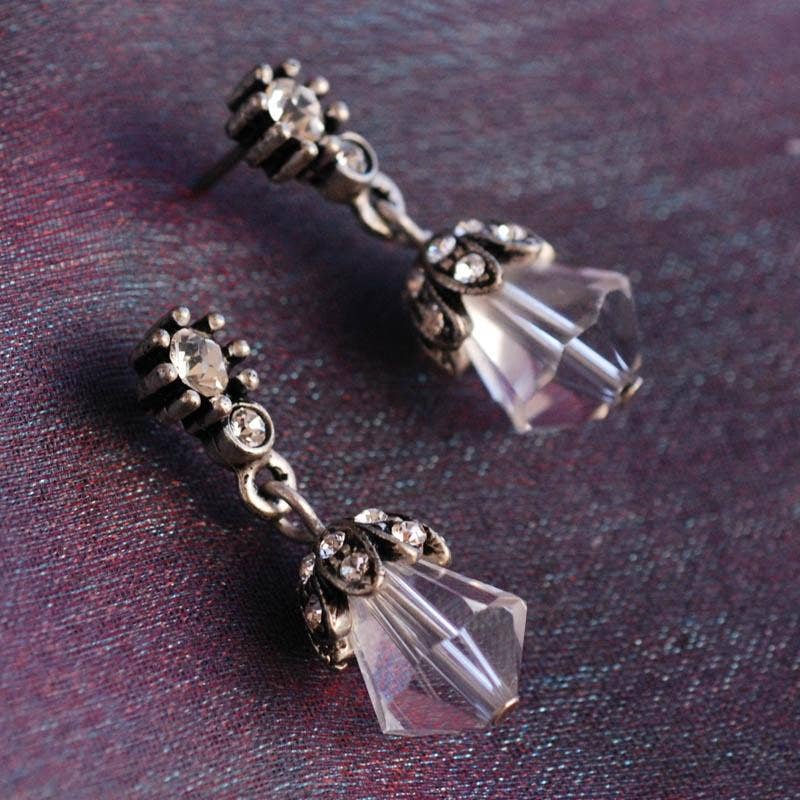 Sweet Romance Jewelry - Pearl or Crystal Wedding Earrings: PR - Pearl