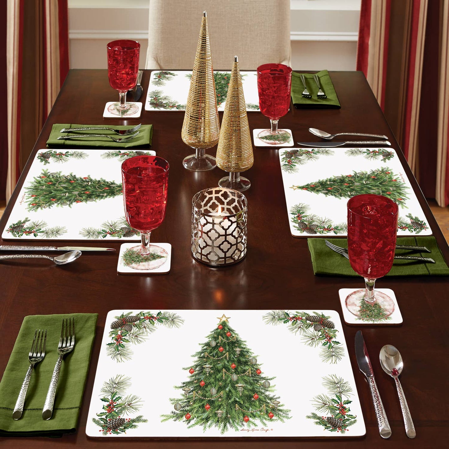 CounterArt/Highland Home/Thirstystone/CoasterStone - Cala Home "O' Christmas Tree" Decorative Hardboard Placemat