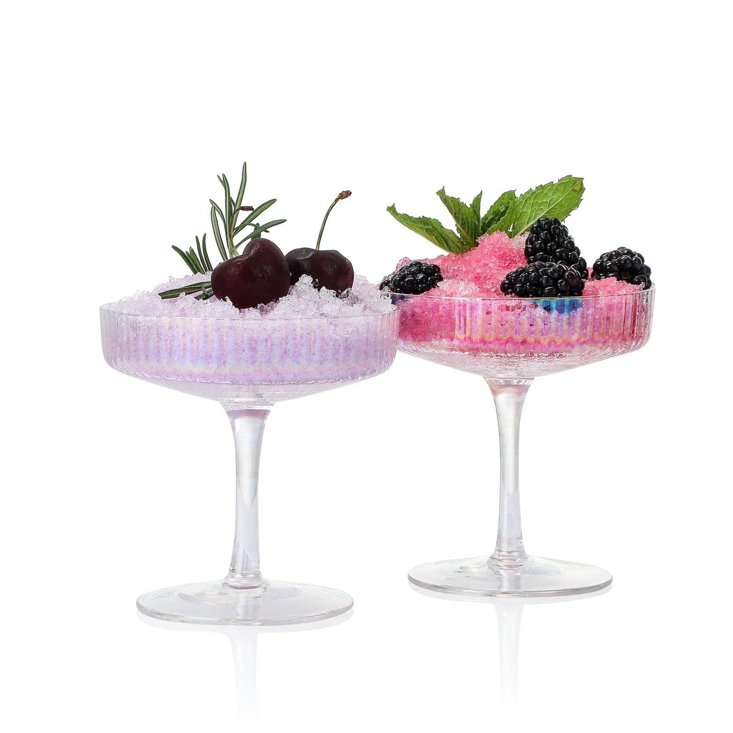 Everest Global - Iridescent Coupe Glasses set of 2/4: Set of 4