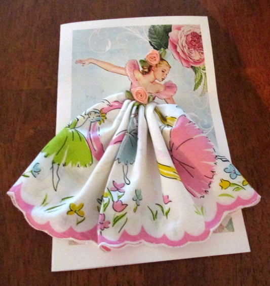 MOMENTS IN THYME - Ballerina Keepsake Hankie Card