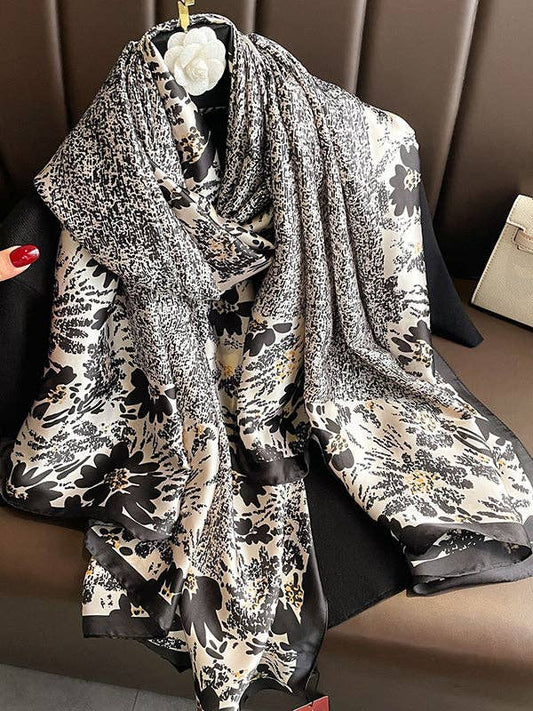 UZ Wholesale Store - Printed Shawl&Scarf: BLACK / One_size
