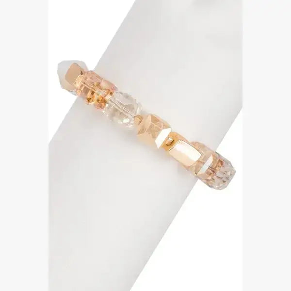 SAACHI - Faceted Bead Stone Bracelet : Blue