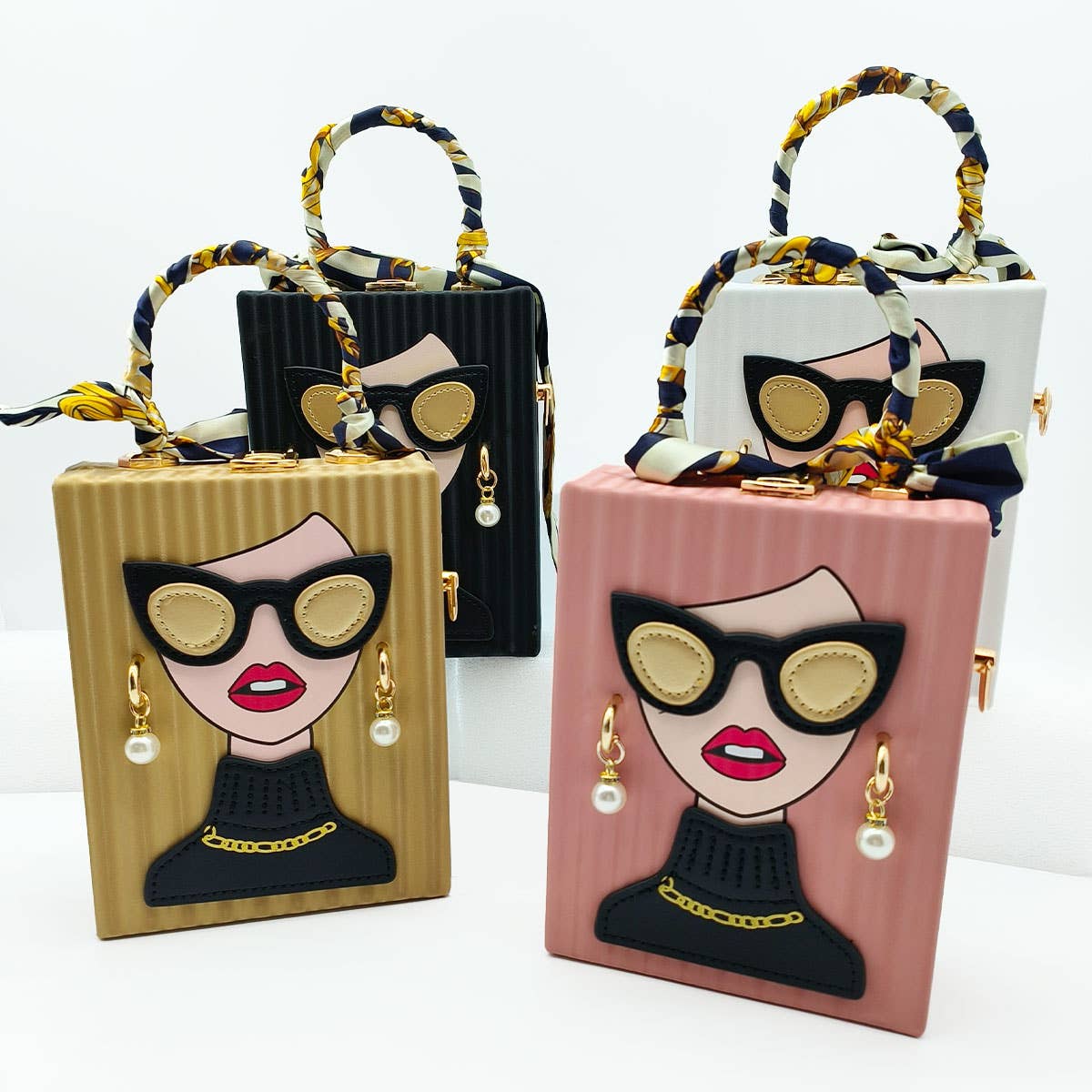 ACCITY - RETRO BEAUTY PATTERN CROSSBODY BAG_CWAB0986: White / (OS) 1