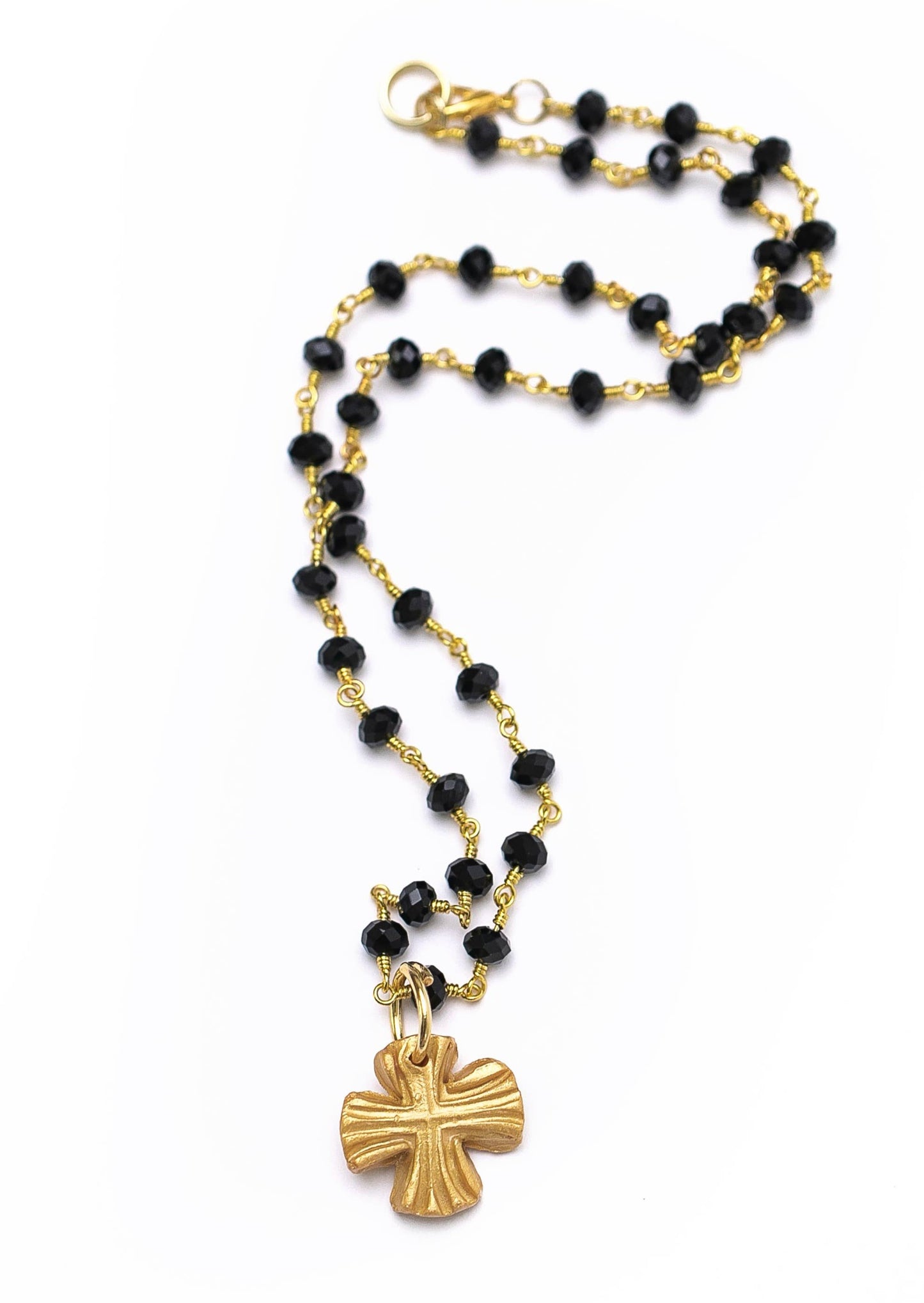 Hidden Truth Jewelry - Black Onyx chain with Julia Cross Necklace