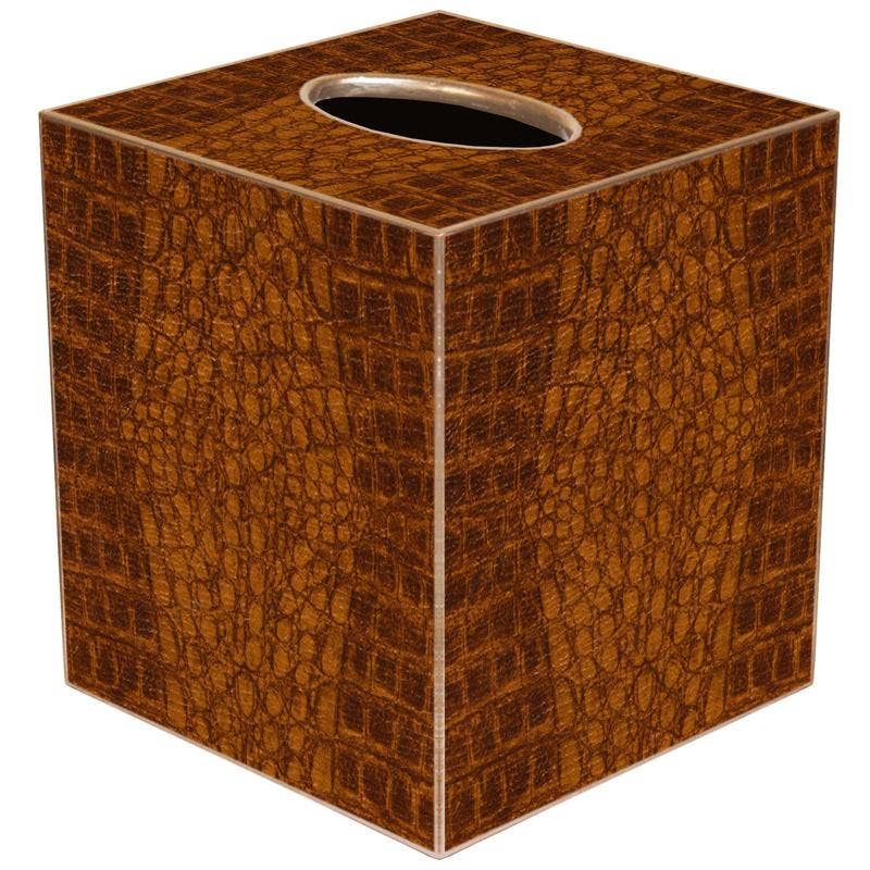 Marye-Kelley - TB1108-Mock Crock Tissue Box Cover: Paper Mache