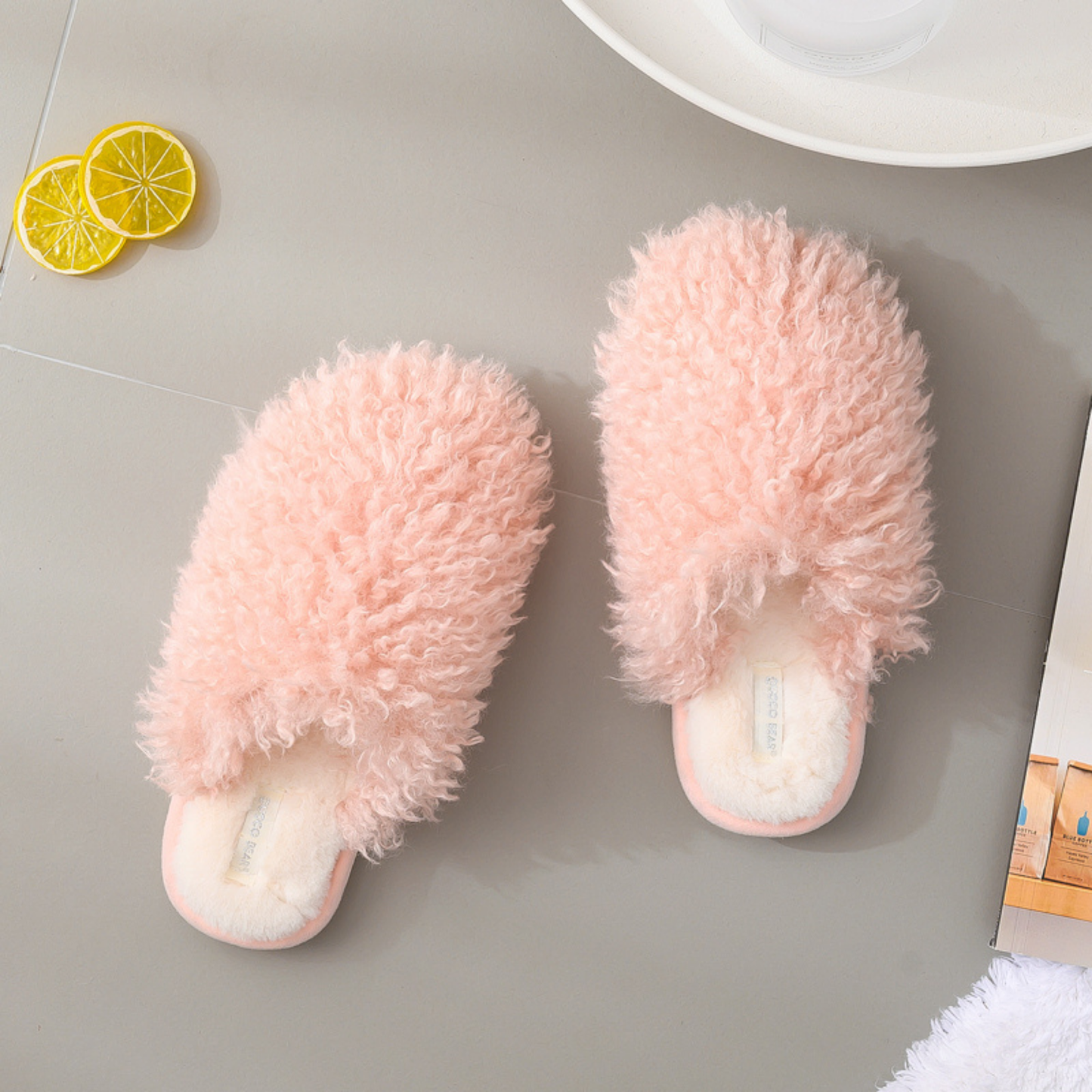 DrifWoo - Women Fluffy Slippers Bride to be Gift Spa Slippers Bridal: Black / US 7.5-8 Women