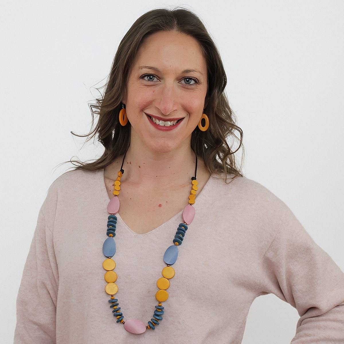 Sylca Designs - Multi-Color Wooden Tiggy Necklace